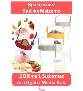 Saklama Kabı Kapaklı Erzak Beslenme Çantası Detox Müsli Diyet Kabı Çok Renkli Container 650 ml