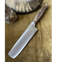 AKMAN KNIFE El yapımı şef bıçağı verzalit saplı nakiri model tam boy 31 cm