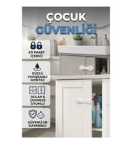 Yapışkanlı Çocuk Güvenlik Kilidi – Dolap ve Çekmeceler İçin 2'li Set