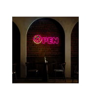 OPEN Yazılı ve Şekilli Neon Tabela