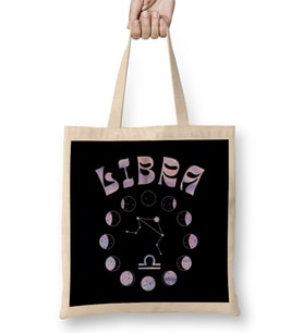 Zodiac Sign Libra Bez Çanta Uzun Saplı