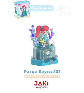 JAKİ Nanci Serisi DENİZ KIZI MÜZİK KUTUSU 131 Parça Oyuncak Yapım Seti -FFJKHK112