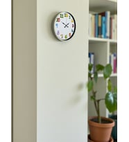 36 Cm Krem Çocuk Odası Duvar Saati (Standart)