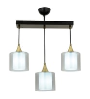AVONNI AV-65233-3Y-BSY-F Siyah Boyalı Modern Avize E27 Metal Cam 60x14cm