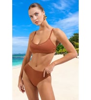 Tasarım Bikini Takımı Klora Dayanıklı Yüksek Konfor Ergonomik Kesim UV Korumalı Özel