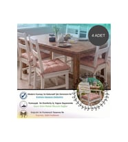 40x40 Cm Süet Dokulu Gül Kurusu Sandalye Minderi Yıkanabilir