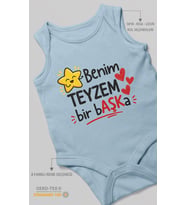 Benim teyzem bir başka! Sıfır Kollu Bebek Zıbını %100 Pamuk