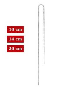 925 Ayar Gümüş Küp Zincir Asansör Model Gümüş Modern Tekli Küpe (1 ADET)