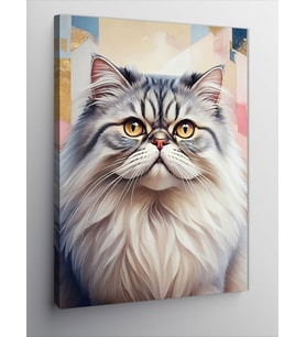 Kanvas Tablo Pofuduk Kedi Portresi