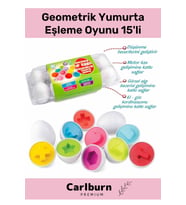 Özel Üretim Zeka Geliştirici Eğitici Çocuk El Göz Kordinasyonu Geometrik Yumurta Eşleme Oyunu 15'li