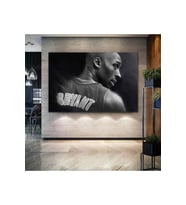 Siyah Beyaz Kobe Bryant Basketbol Temalı Kanvas Tablo HD Dijital Baskı Kanvas Tablo