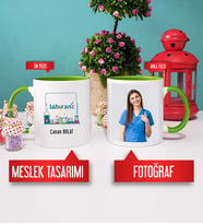 Laborant Kupa Bardak Yeşil Fotoğraflı