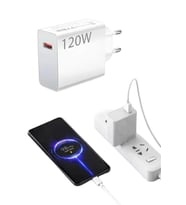 Type C Yüksek Hızlı Şarj Aleti Beyaz 120W Ultra Uzun Ömürlü
