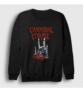 Presmono Unisex Siyah Candles Cannibal Corpse Sweatshirt 377257tt