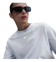 Tee Essential Swoosh Nakışlı Oversize Kalıp Kadın Mavi Tişört
