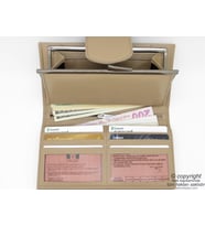 Hakiki Deri Cüzdan  İsme Özel Cüzdan  19,5x11  TM 870-4 Hediyelik Cüzdan (Siyah-Gri)