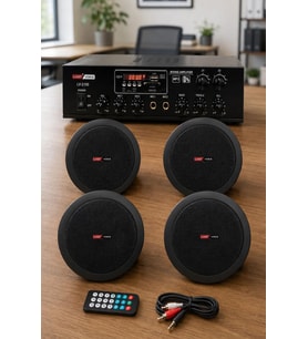 Lastvoice Black Small-5 Tavan Hoparlör ve Anfi Ses Sistemi Paketi ( 1 ANFİ + 4 HOPARLÖR)