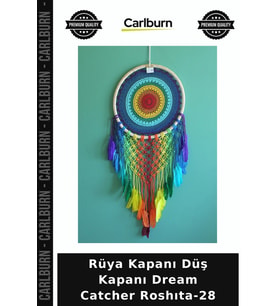 Özel Üretim Dekoratif Duvar Süsü Bohem Hediye Rüya Kapanı Düş Kapanı Dream Catcher Roshıta-28