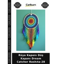Özel Üretim Dekoratif Duvar Süsü Bohem Hediye Rüya Kapanı Düş Kapanı Dream Catcher Roshıta-28