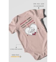 Annemden Başka Nazımı Kim Çeker ? Tabiki Annanem Baskılı Bebek Zıbını – Çıtçıtlı Body  Kısa Kol (Pastel Pembe)