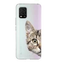 Xiaomi Mi 10 Lite Uyumlu Kapak Catface Tasarımlı Şeffaf Silikon Kılıf