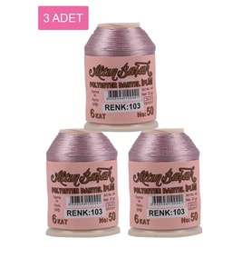 3 Adet Altınbaşak Oya ve Dantel İpi 20 gr - Royaleks - No: 103