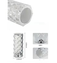 Yeni Nesil Modern Kristal Masa Ve Gece Lambası Dokunmatik Renk Değiştirebilen (Çok Renkli)