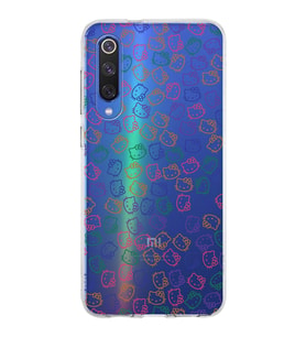 Xiaomi Mi 9 Se Uyumlu Kapak Hello Kitty Tasarımlı Şeffaf Silikon Kılıf