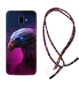 Samsung J6 Plus J7 Prime J7 Pro M20 Kılıf Boyun Asklı Rasta Silikon Kartal 1622
