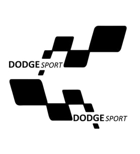 dodge sport Etiket Yapıştırma 30cmx11cm MMD193