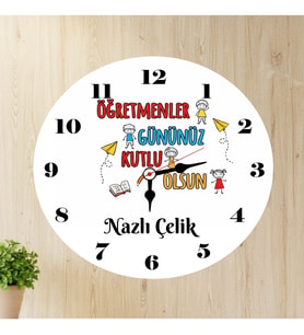 Öğretmenler Gününüz Kutlu Olsun İsimli Duvar Saati