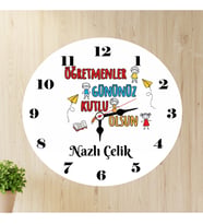Öğretmenler Gününüz Kutlu Olsun İsimli Duvar Saati