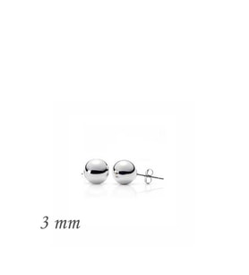 Gümüş Top Küpe - 3 mm