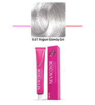 Premium 0.01 Yoğun Gümüş Gri - Kalıcı Krem Saç Boyası 50 g Tüp
