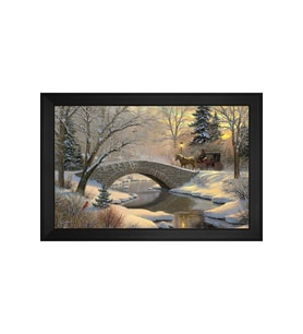 Manzara Temalı Kanvas Tablo 50 x 70 cm Siyah Çerçeve
