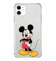 Apple iPhone 11 Uyumlu Köşe Korumalı Antişok  Kapak Mickey Mouse Tasarımlı Şeffaf  Kılıf