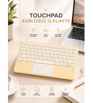 Android ve İOS Uyumlu Bluetooth Klavye Touchpad Slim Kablosuz Wifi Q Klavye