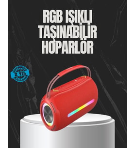 Mey İthalat® 20W Güçlü Ses Çift Sürücülü Rgb Led Işıklı Bluetooth 5.3 Hoparlör