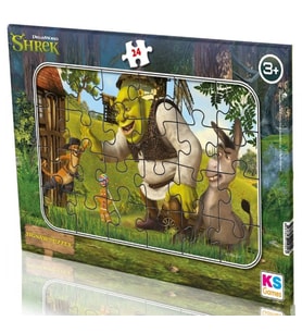 KS Games 24 Parçalık Shrek Frame Puzzle - Erkek Çocuk - Sh704-1 - 3 Yaş Üzeri