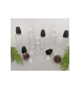 100 Adet 30 ml Ikili Kapaklı, Damlatma Uçlu, Tıpalı, Kolonya, Dezenfektan, Likit Şişesi, pet sigara