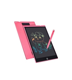 12 Inc Renkli Lcd Grafik Dijital Kalemli Çizim Tableti Yazı Tahta Not Yazma Eğitim Tableti Pembe