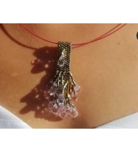 El yapımı peyote kolye (Kahverengi Açık)