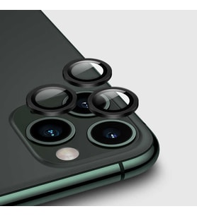 Apple iPhone 12 Pro CL-01 Lüx ​​​​Kamera Lens Koruyucu (Siyah)