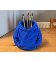 3D Baskı Kapüşonlu Sweatshirt Kalemlik - Masaüstü Organizer-Mavi