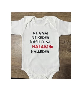 Yazılı Zıbın Halam Halleder Yazılı Bebek Zıbını