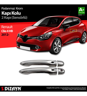 Renault Clio 4 HB Krom Kapı Kolu 2 Kapı Sensörlü 2012-2019