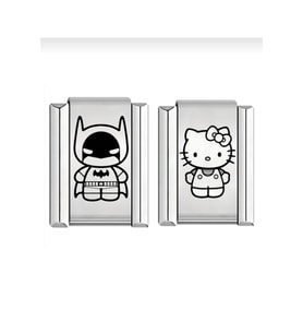 Hello kitty ve Batman İkili italyan charm 2 adet