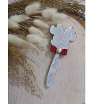 Yeni Doğan Papyonlu  Magnet Nikah Şekeri - Nişan Şekeri - Söz Şekeri - Düğün Magnet - Nişan Magnet - Söz Magnet - Yenidoğan Magnet - Doğum Magnet - Yaş Magnet 7cm (Gümüş - Altın)