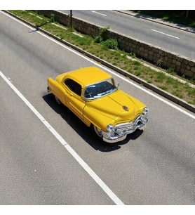 1953 Cadillac Serıes 62 Coupe Diecast Sarı Çek Bırak Model Araba