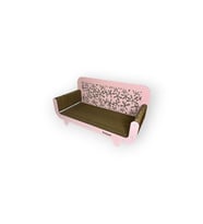 Karton Kedi Tırmalama Desenli Koltuk Şeker Pembe 59x30x25cm